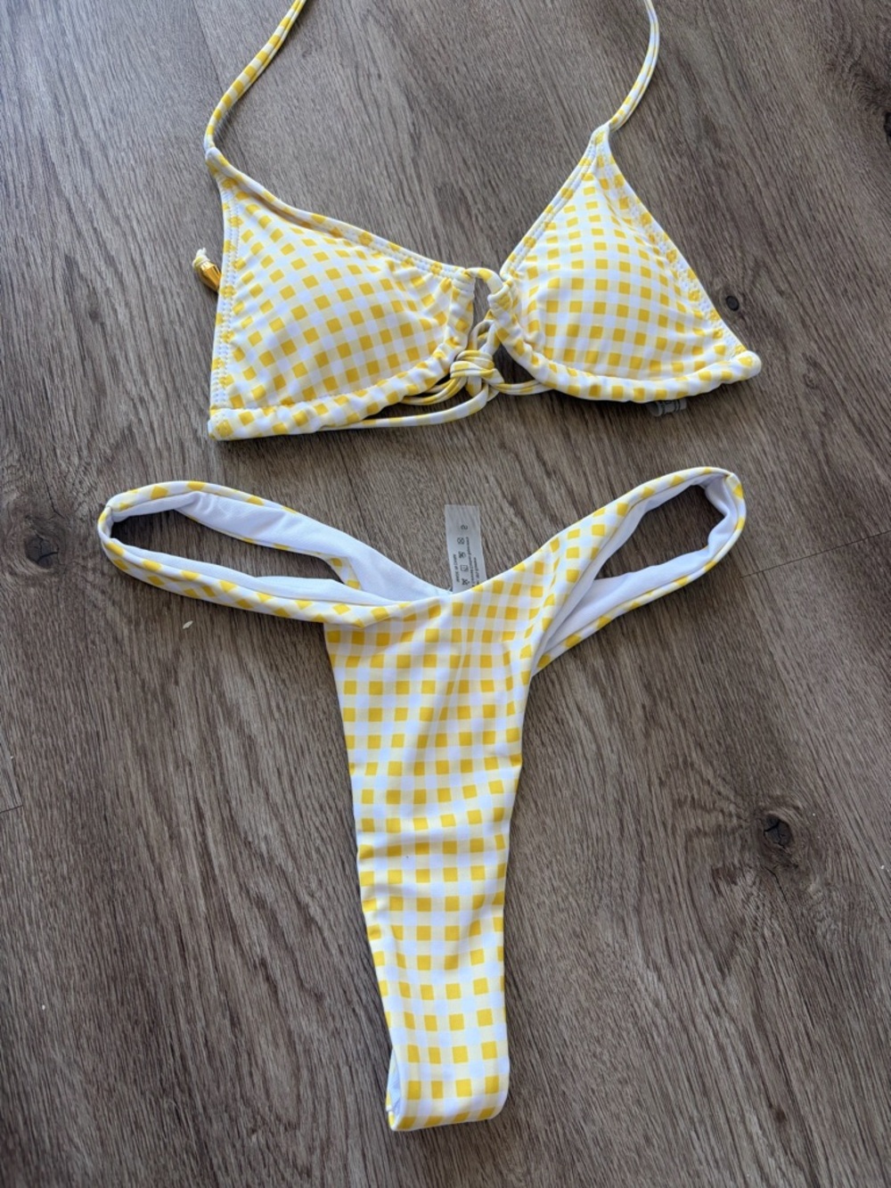 Yellow cheeky bikini